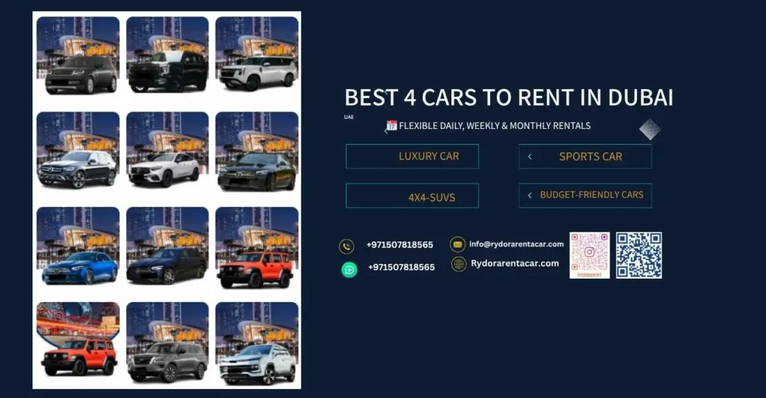 Best 4 Cars to Rent in Dubai